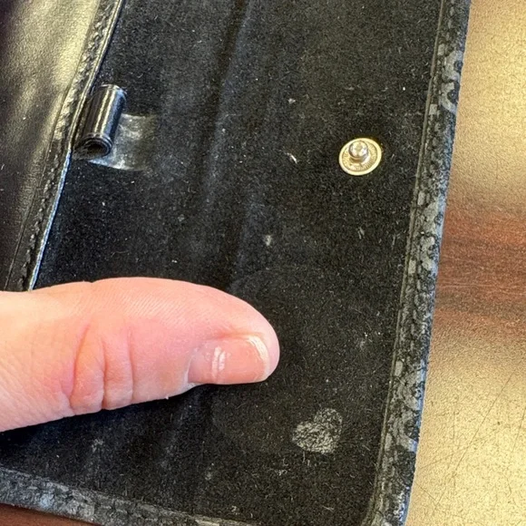 Gucci Monogram Black Suede agenda Wallet